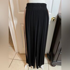 (Y) Zara sport Black and pink wide leg pants